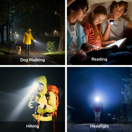 2 in 1 Akku LED Taschenlampe Stirnlampe Aufladbar Rablex Superhelle Wasserdicht - RB704