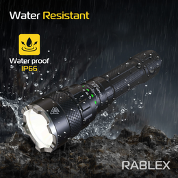 REBLEX LED Taschenlampe, Weiß/Rot/Grün Licht, 9 Modi 3 Farbe 5000 mAh - RB711