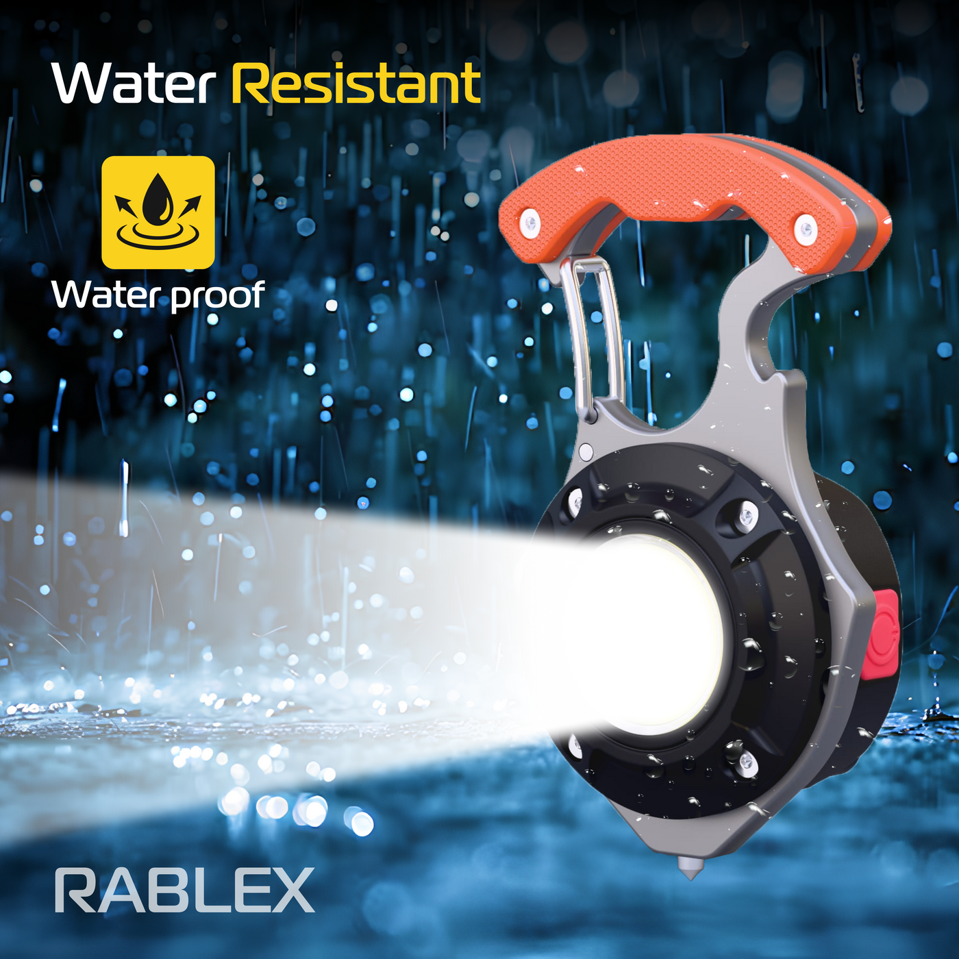 RABLEX Mini-Schlüsselanhänger Taschenlampe, 6 Modi Weiß/Warm/Rot Superhelle