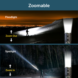 RABLEX LED Taschenlampe 4000 Lumen – 5 Modi Torch Flashlight, Wasserdicht - RB705