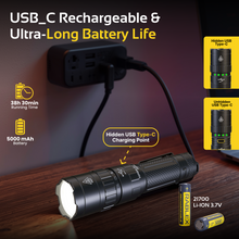 RABLEX 2000 Lumen 5000 mAh Wiederaufladbar, Superhelle LED Taschenlampe - RB706