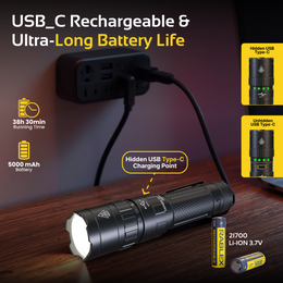 RABLEX 2000 Lumen 5000 mAh Wiederaufladbar, Superhelle LED Taschenlampe - RB706