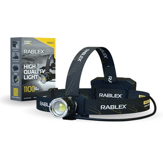RABLEX LED Stirnlampe 1100 Lumen – USB-C wiederaufladbar, leicht, wasserdicht - RB 652