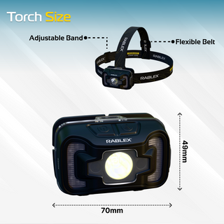 LED Stirnlampe Wiederaufladbar RABLEX Kopflampe Rotlicht Sensor 5Modi Leicht - RB 655