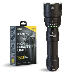 REBLEX LED Taschenlampe, Weiß/Rot/Grün Licht, 9 Modi 3 Farbe 5000 mAh - RB711