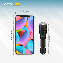 REBLEX LED Taschenlampe, Weiß/Rot/Grün Licht, 9 Modi 3 Farbe 5000 mAh - RB711