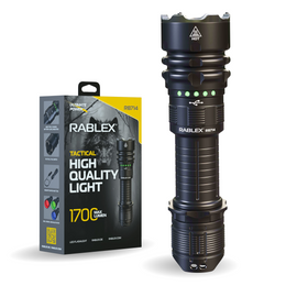 RABLEX Taschenlampe LED 1700 Lumen, 3 Farben, taktische Lampe, wiederaufladbar - RB714