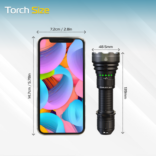 Extrem Hell LED Taschenlampe Rablex, 5000 LUMEN Wiederaufladbare Wasserdicht - RB717