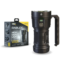 12000 LM OLED Extrem Hell Taschenlampe with Powerbank, Superhelle Torch - RB718