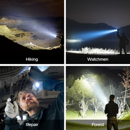 RABLEX LED-Taschenlampe 2000 Lumen, 1000 m Reichweite, wasserdicht, Aluminium - RB712
