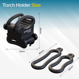 Fahrradhalterung für Taschenlampe RABLEX RB798 – Universal, 50g, Gummi+PA - RB798