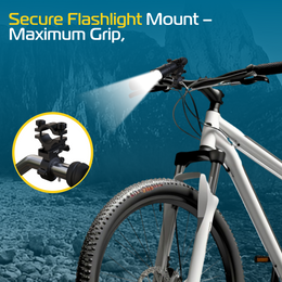 RABLEX RB799 Fahrradhalterung für Taschenlampe – Aluminium, 115×55×72mm, 67/85g - RB799