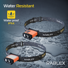 2x LED Stirnlampe Bewegungssensor 3 Farben Rot Gelb Weiß Wiederaufladbar 5Modi