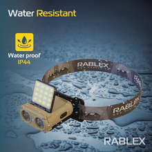 Dual Lens LED Headlamp, Sensor White & Red Light, 6 Modes Rechargeable 900 Lumen