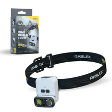 RABLEX Dual Lens LED Stirnlampe Wasserdicht Wiederaufladbar Leichte Lampe 3Modi