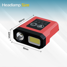 RABLEX 5in1 LED Stirnlampe Rot Gelb Weiß 800LM Wasserdicht Wiederaufladbar Lampe