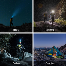 RABLEX 5in1 LED Stirnlampe Rot Gelb Weiß 800LM Wasserdicht Wiederaufladbar Lampe