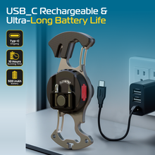 Mini Keychain Flashlight Emergency Rechargeable SuperLarge Floodlight