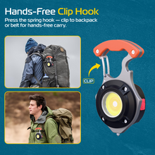 RABLEX Mini-Schlüsselanhänger Taschenlampe, 6 Modi Weiß/Warm/Rot Superhelle