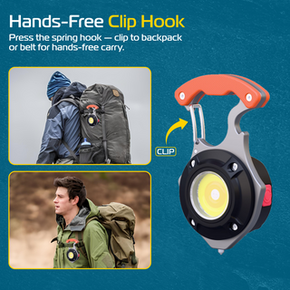 RABLEX Mini-Schlüsselanhänger Taschenlampe, 6 Modi Weiß/Warm/Rot Superhelle