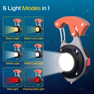 Schlüsselanhänger Taschenlampe RABLEX 6 Modi – Weiß/Warm/Rot 6 Modi, Aluminum