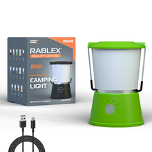 RABLEX RB560 Campinglampe 10W | 3800mAh Akku | USB-C | 5 Modi | IPX5 | Weiß/Ro