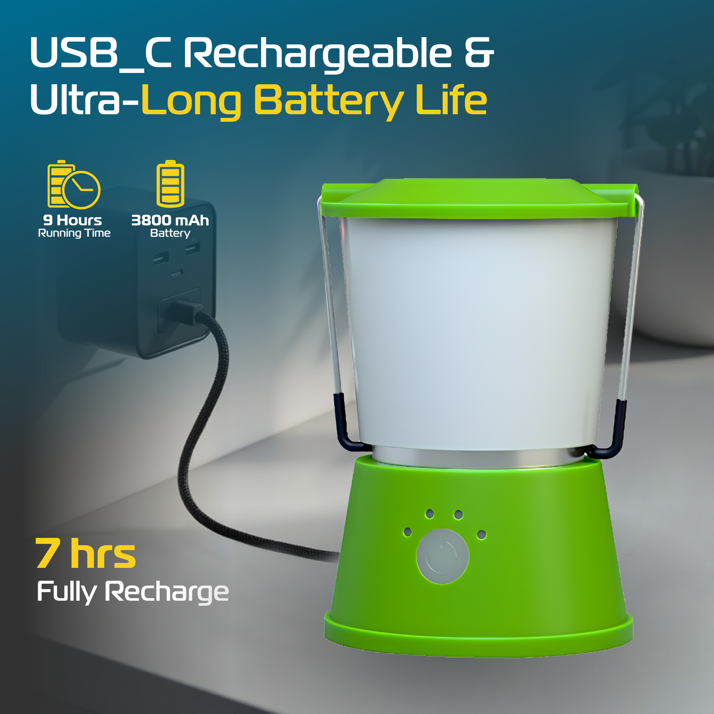 RABLEX RB560 Campinglampe 10W | 3800mAh Akku | USB-C | 5 Modi | IPX5 | Weiß/Ro