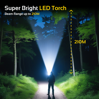4200 Lumens LED Taschenlampe, Aluminium Ultrahell Torch Flashlight, Wasserdicht - RB708