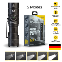 Mini LED Taschenlampe, RABLEX Superhell und wasserdicht, wiederaufladbare 5Modi - RB703