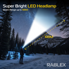 2-in-1-LED-Stirnlampe und Fahrradlicht, 900 lm, wasserdicht, wiederaufladbar, mit Sensor