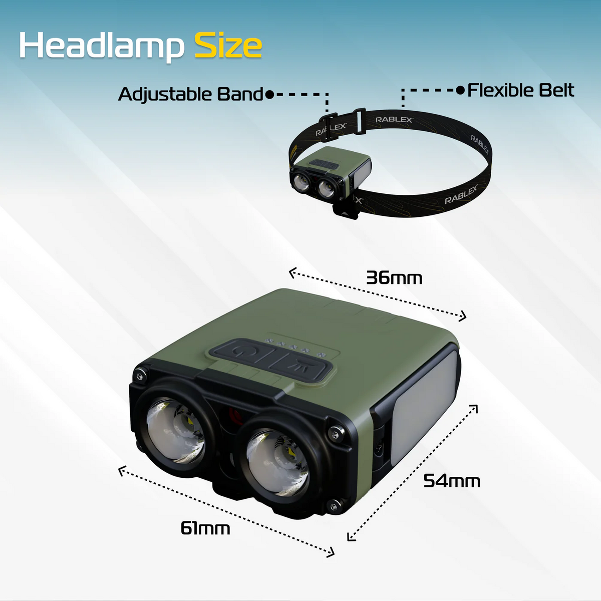 2-in-1 LED Headlamp & Bicycle Light 900LM Waterproof Rechargeable with Sensor